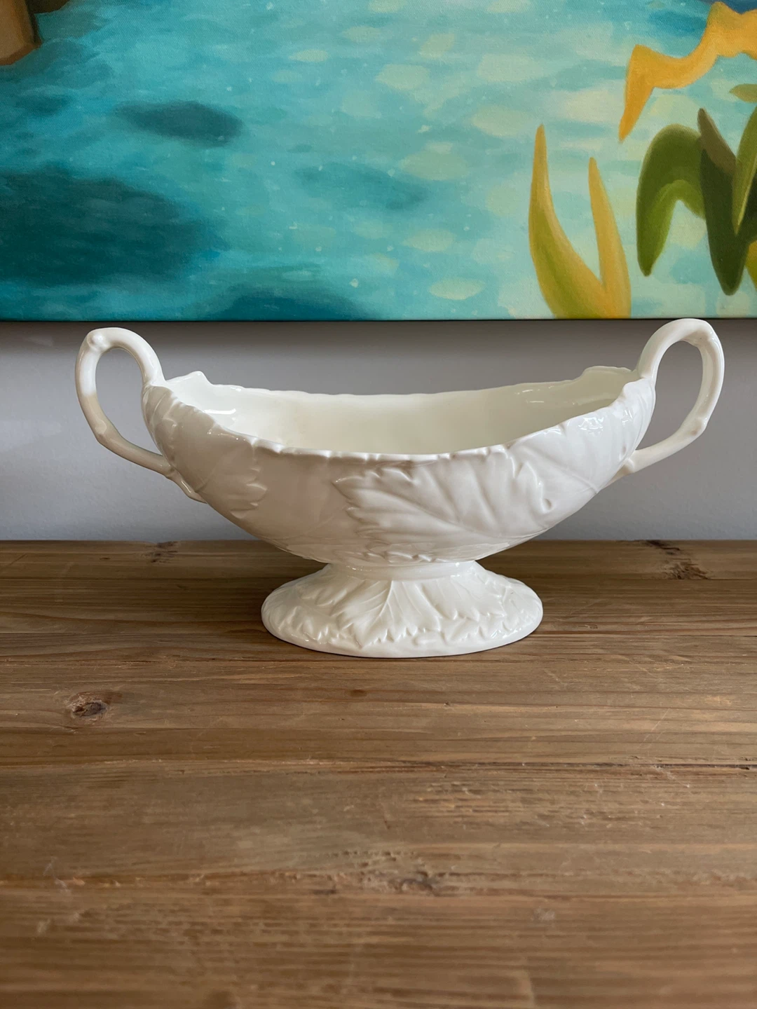 White Leaf Wedgwood Vase