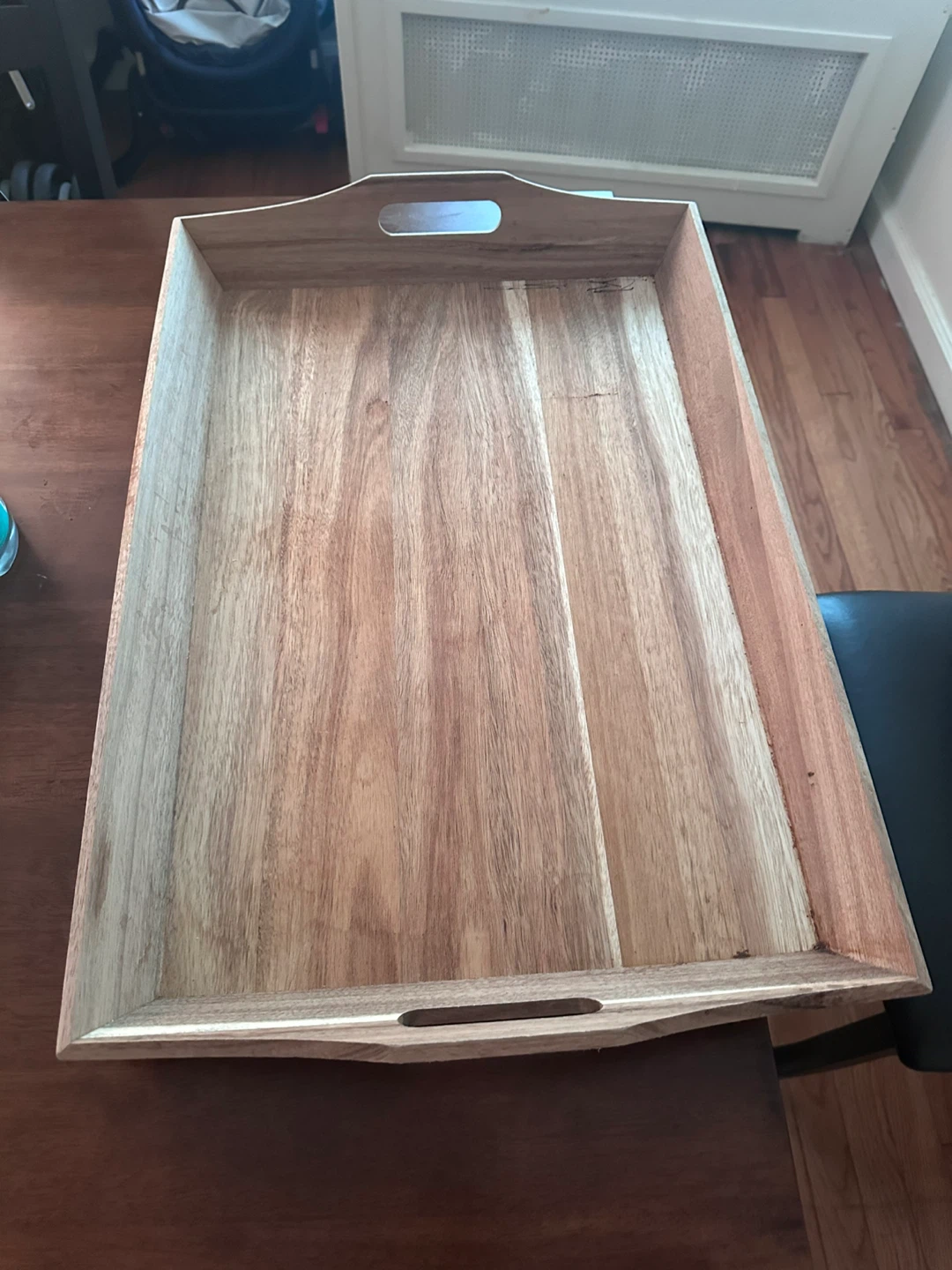 Wooden Serving Tray with Handles - photo 2