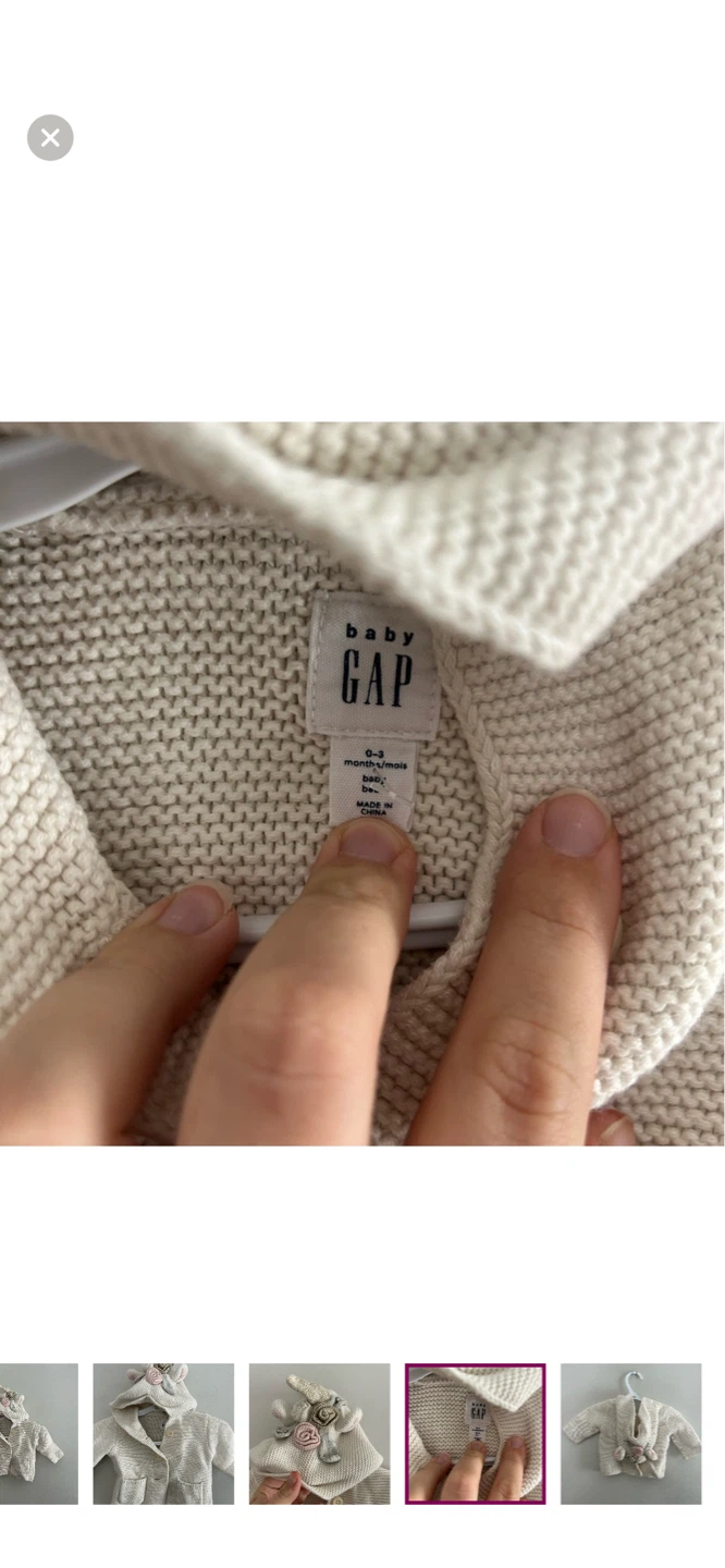 Baby Gap Unicorn Hooded Cardigan 0-3 Months - photo 4