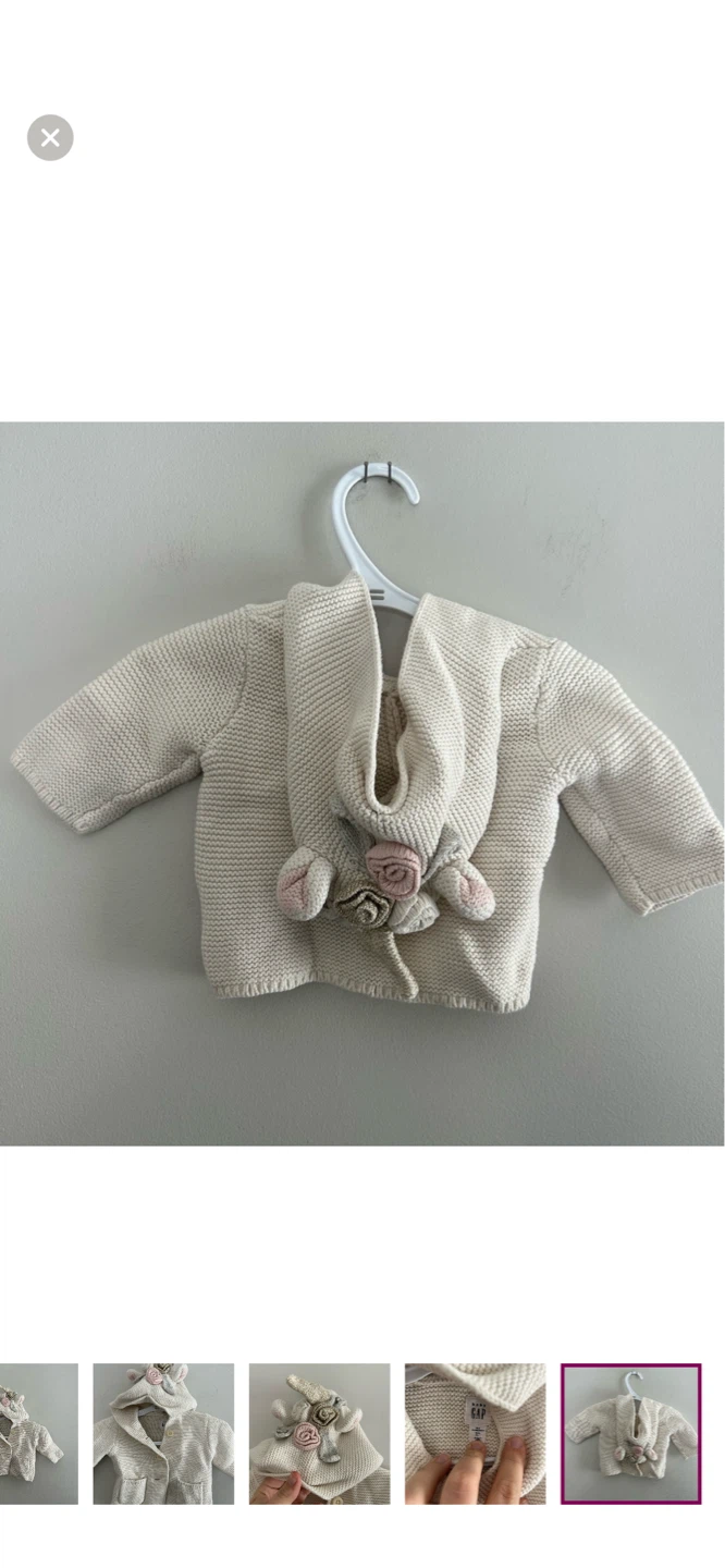 Baby Gap Unicorn Hooded Cardigan 0-3 Months - photo 5