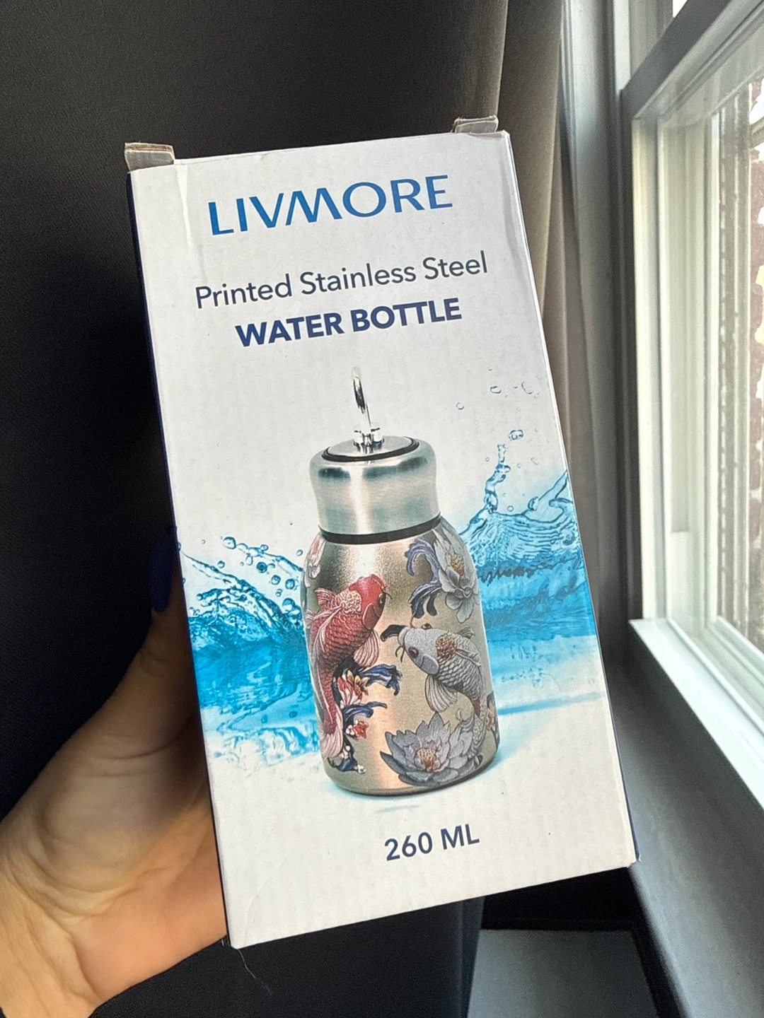 LIVMORE Printed Stainless Steel Water Bottle - Butterfly Design