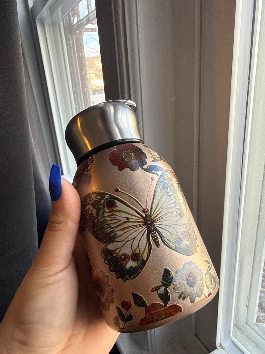 LIVMORE Printed Stainless Steel Water Bottle - Butterfly Design - photo 2