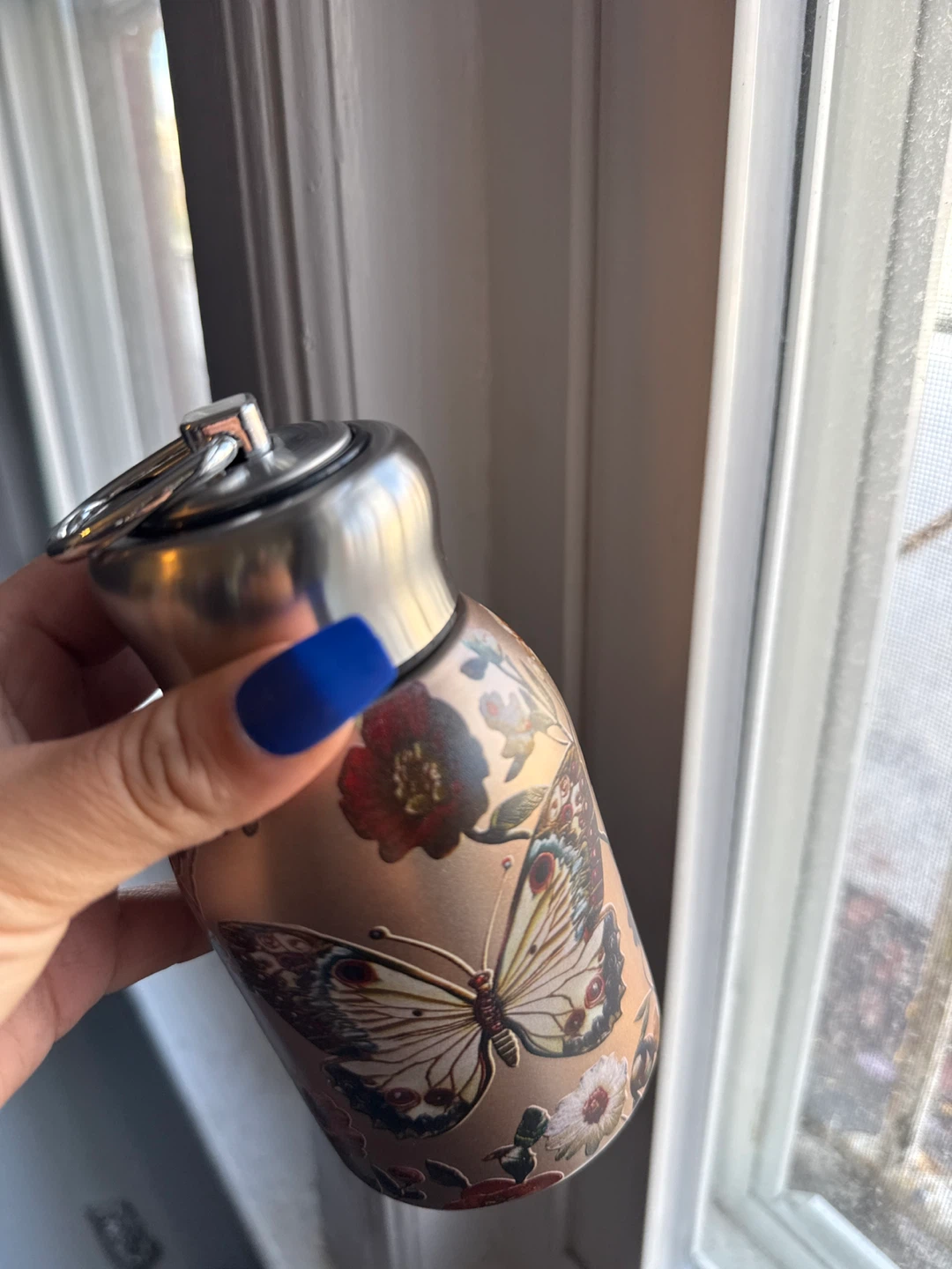LIVMORE Printed Stainless Steel Water Bottle - Butterfly Design - photo 3