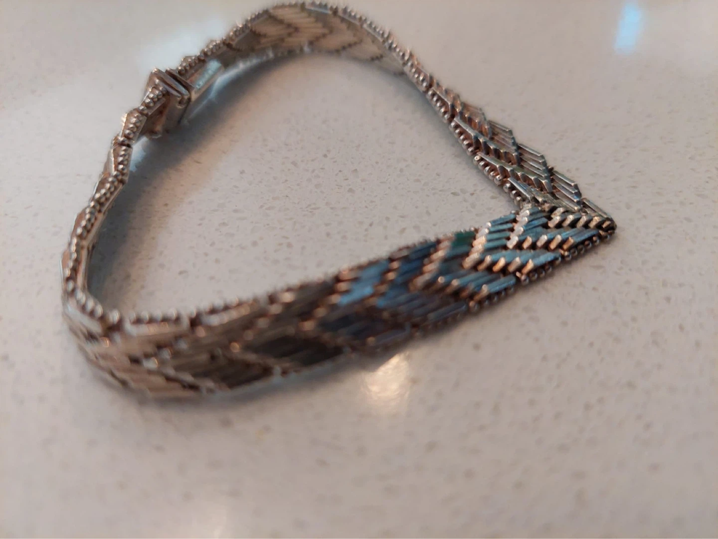 Sterling Silver Wide Link Bracelet - photo 2