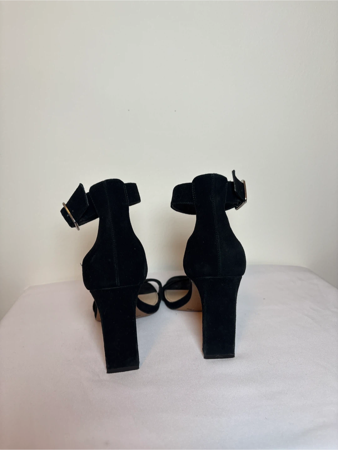Vince Camuto Black Suede Block Heel Sandals - photo 3