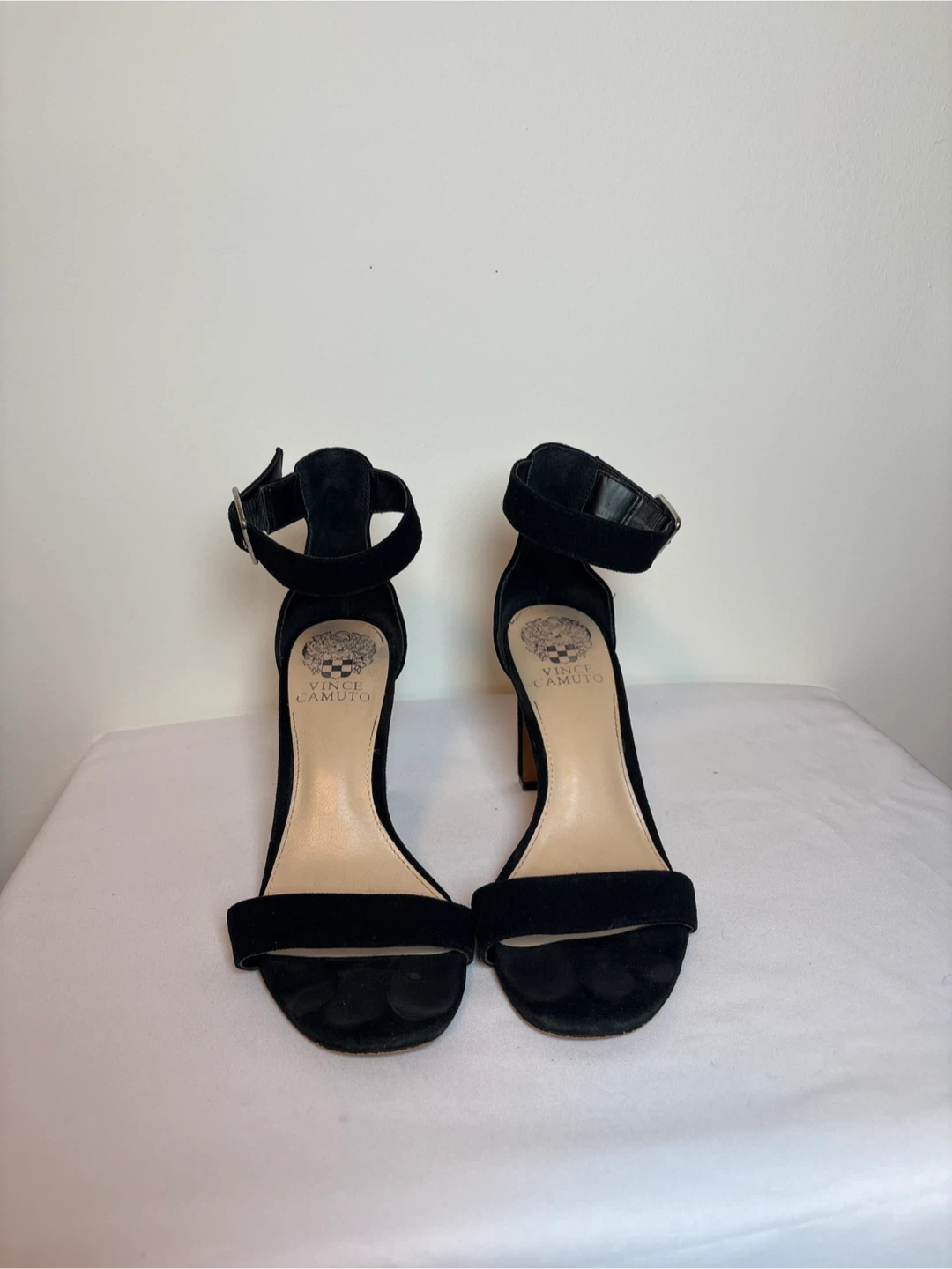 Vince Camuto Black Suede Block Heel Sandals - photo 2