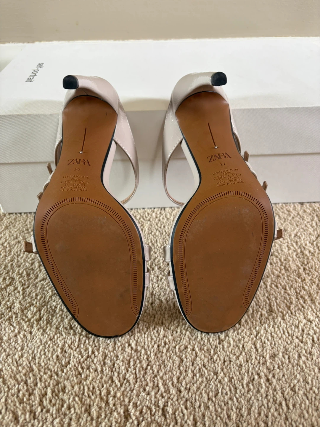 Zara Strappy Heeled Sandals Size 37 - photo 4