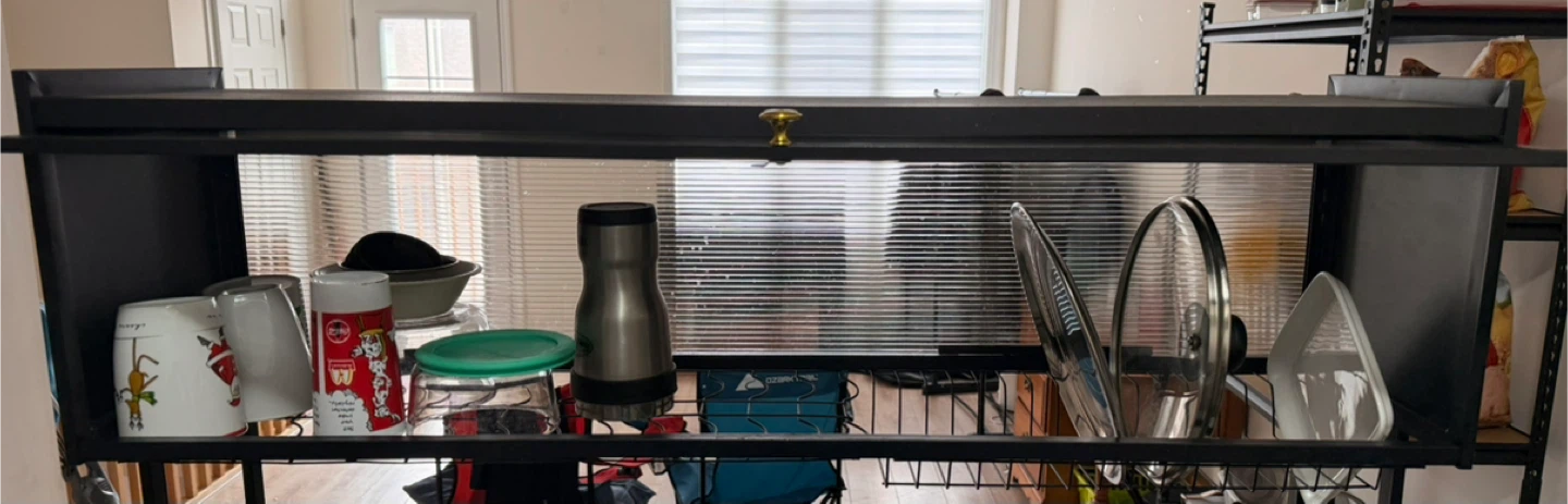 Black Metal Dish Rack Shelf - photo 2
