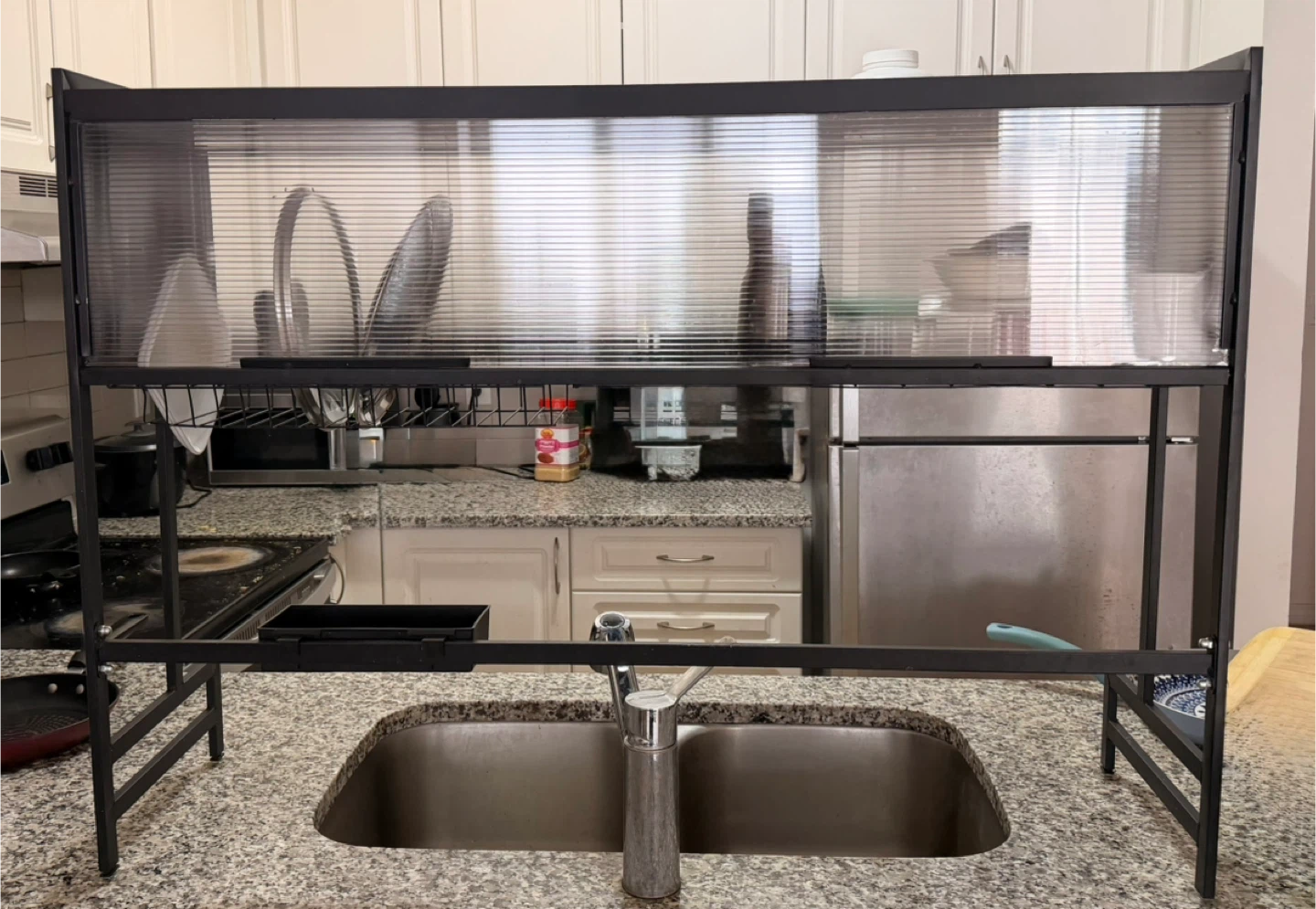 Black Metal Dish Rack Shelf - photo 3
