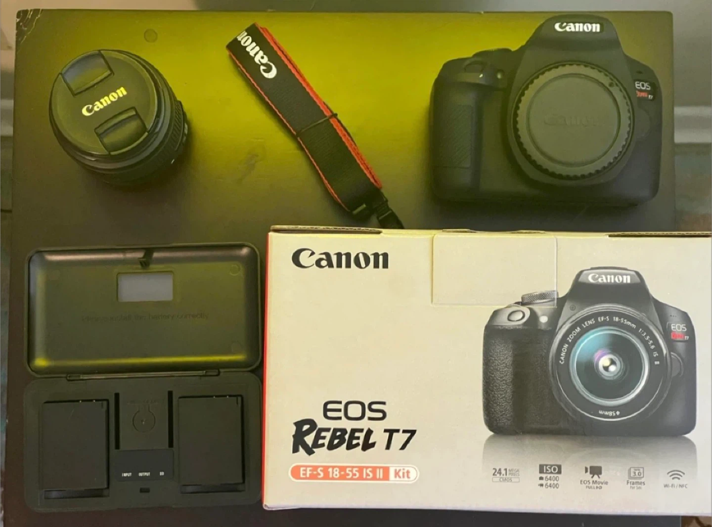 Canon EOS Rebel T7 EF-S 18-55 IS II Kit DSLR Camera