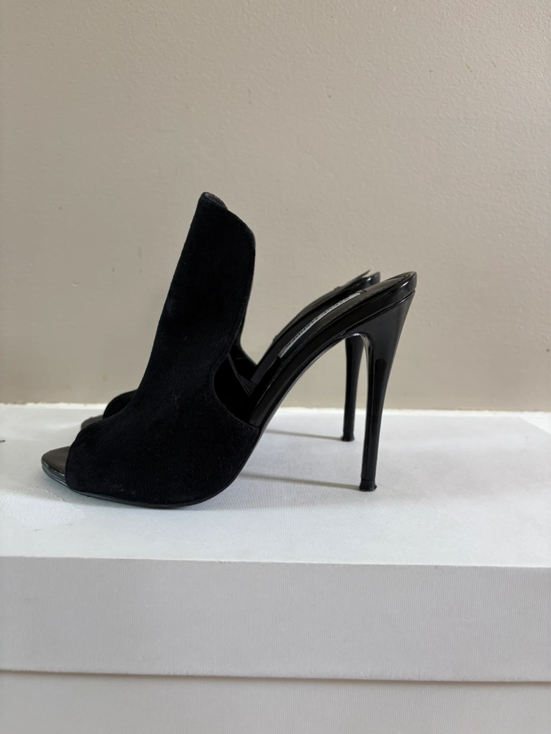 Steve Madden Sinful Black Suede Stiletto Mules - Size 37 - photo 3