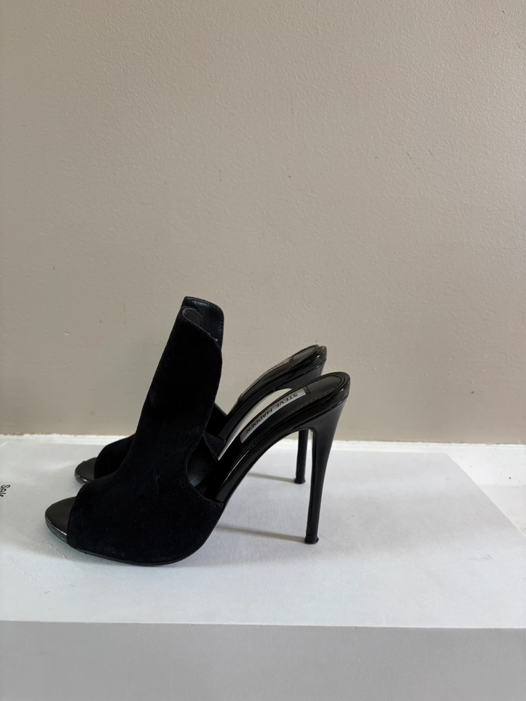 Steve Madden Sinful Black Suede Stiletto Mules - Size 37 - photo 2