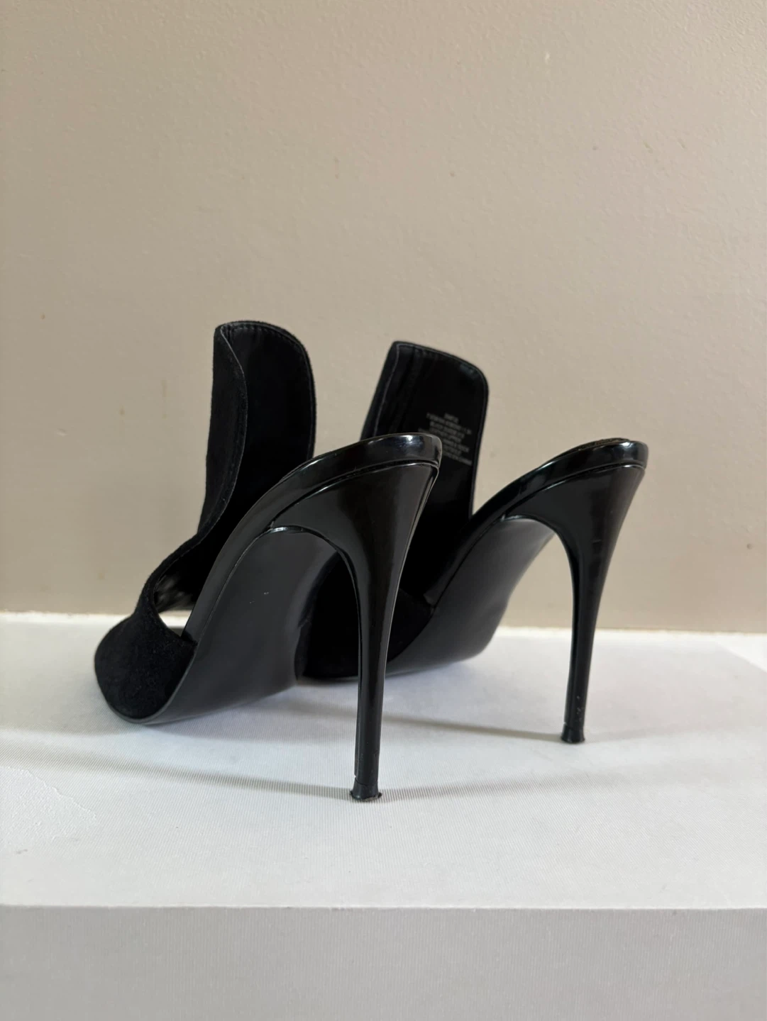 Steve Madden Sinful Black Suede Stiletto Mules - Size 37 - photo 5