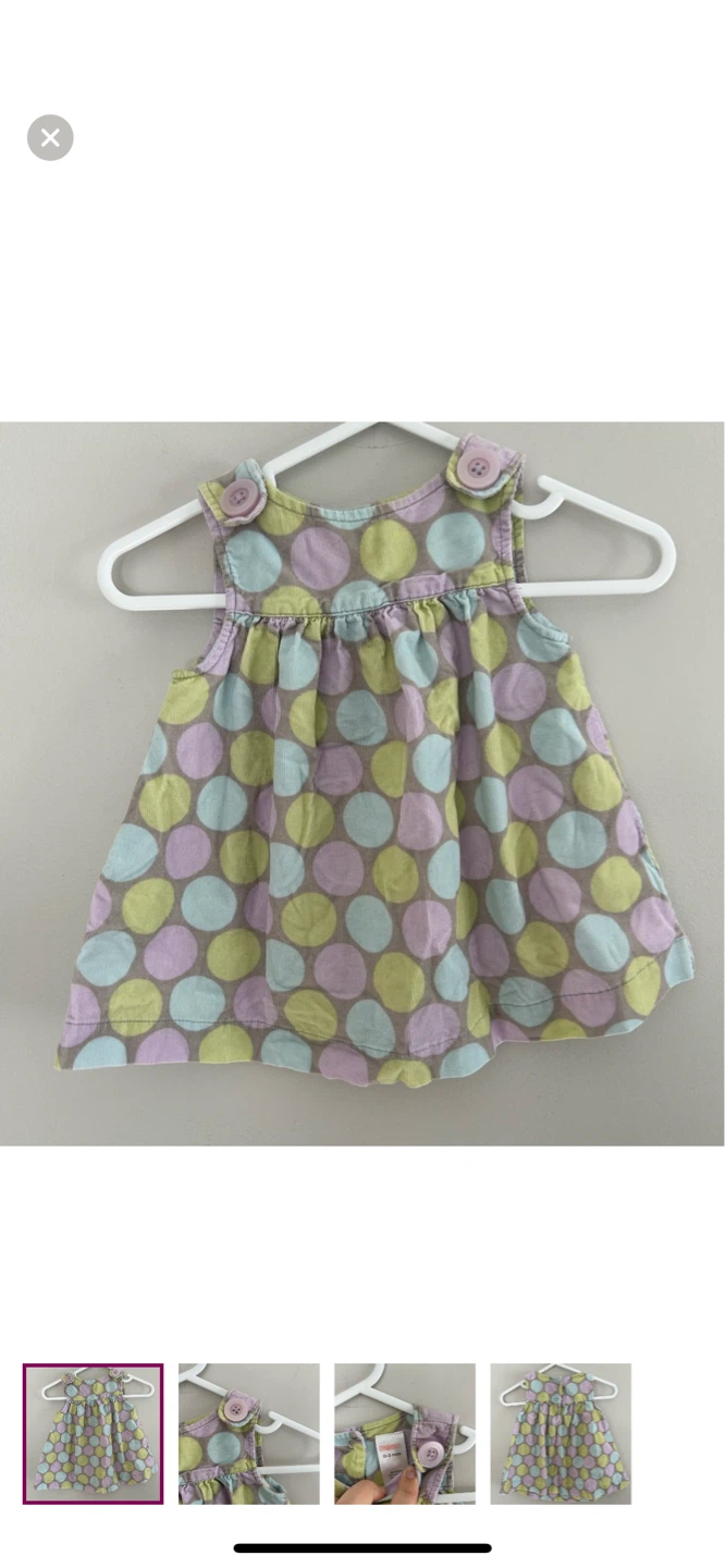 Gymboree Baby Girl Dress 0-3 Months Polka Dot Corduroy