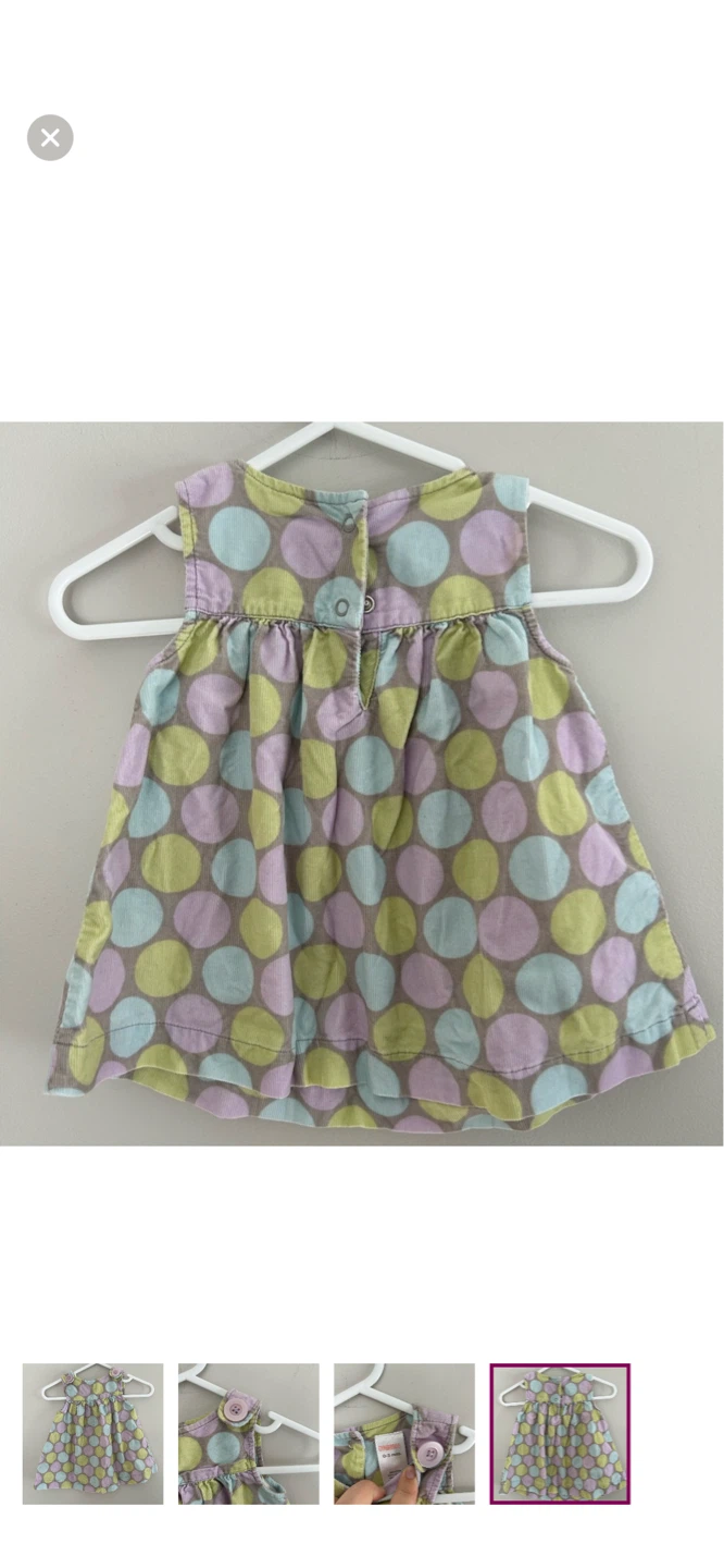 Gymboree Baby Girl Dress 0-3 Months Polka Dot Corduroy - photo 4
