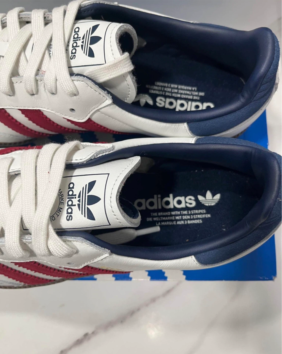 Adidas Samba OG Shoes White/Red/Blue - photo 2