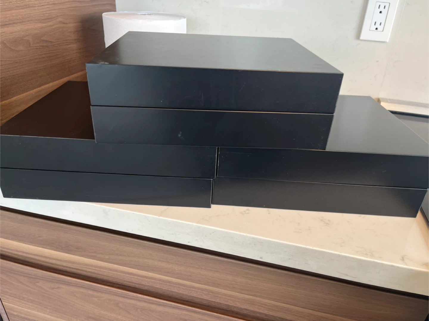 IKEA LACK Wall Shelf Black-Brown 30x26 cm