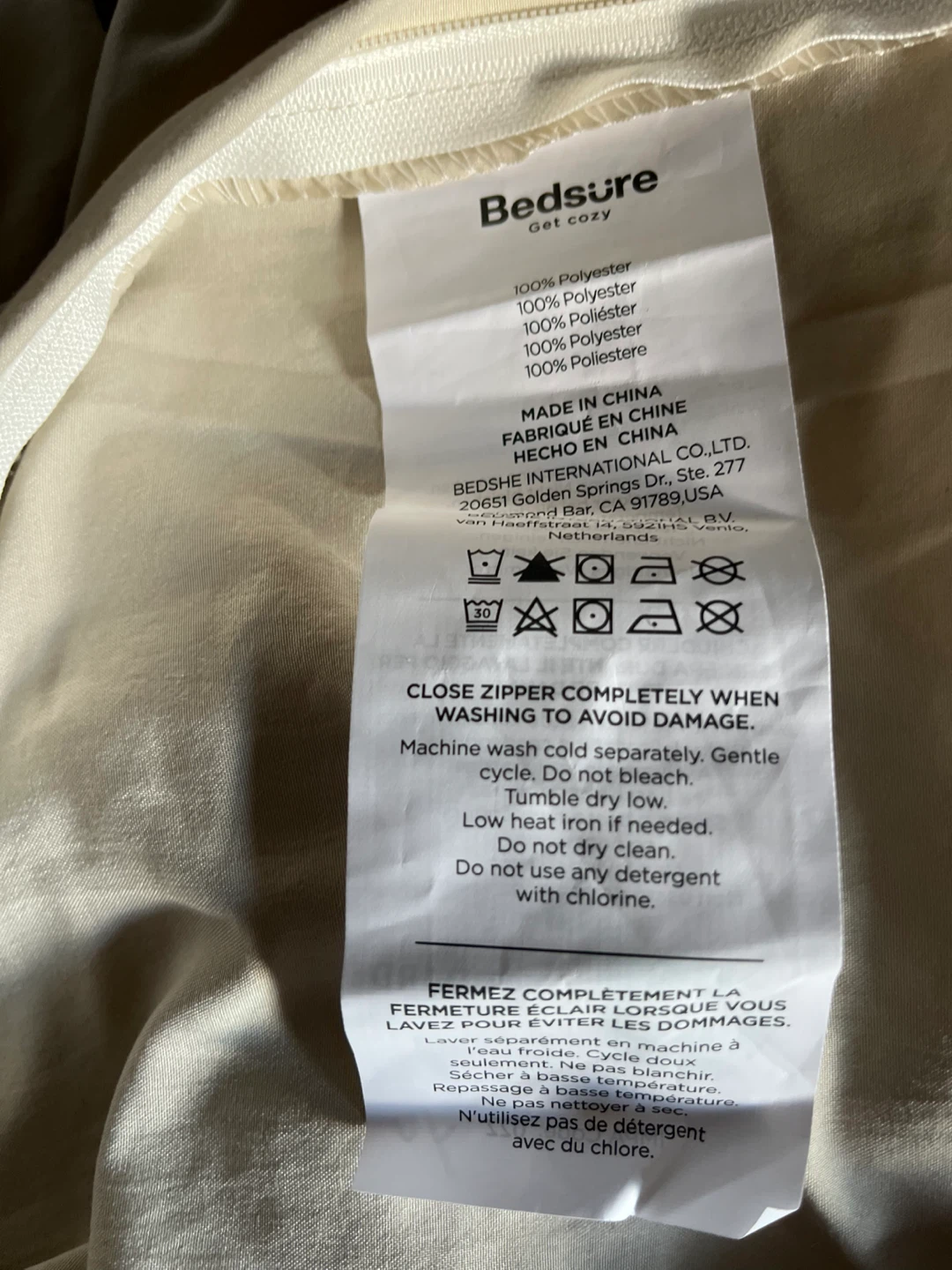 BedSure queen Duvet Cover with 2 pillow cases - photo 4
