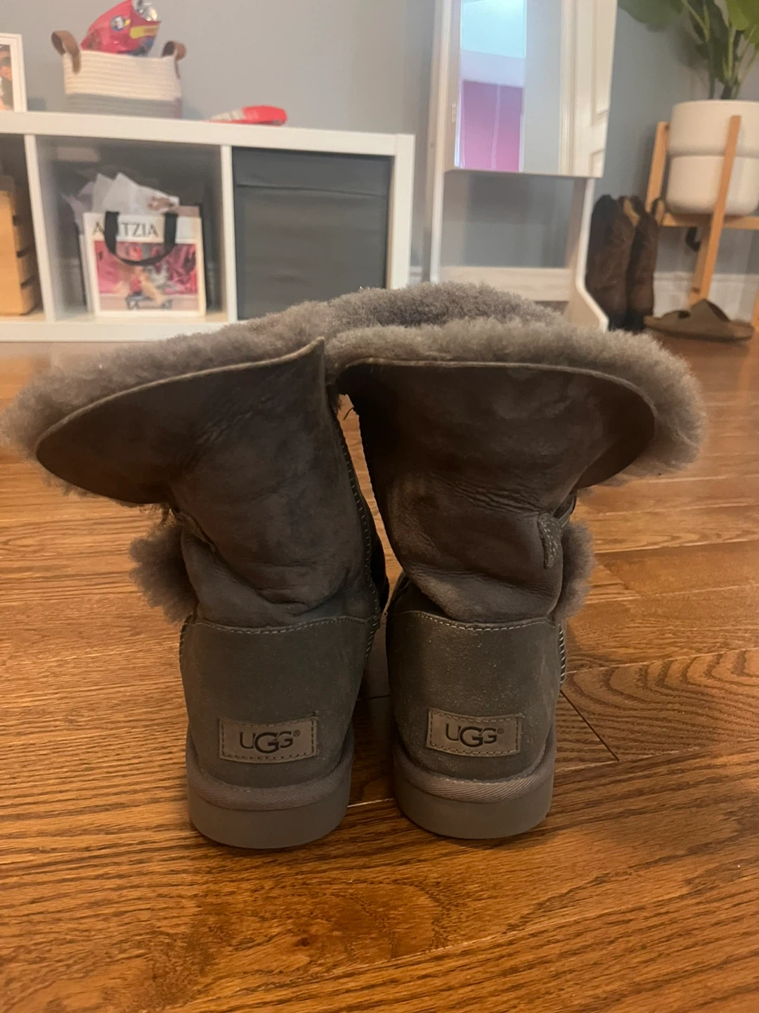 UGG Australia Grey Sheepskin Boots