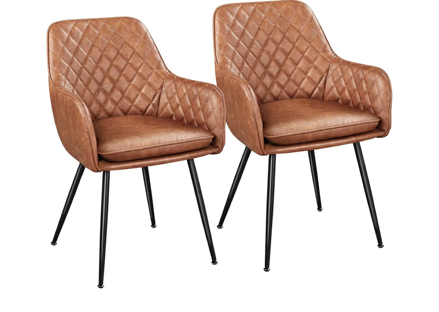 Set of 4 Brown Dining Chairs and Table - photo 5