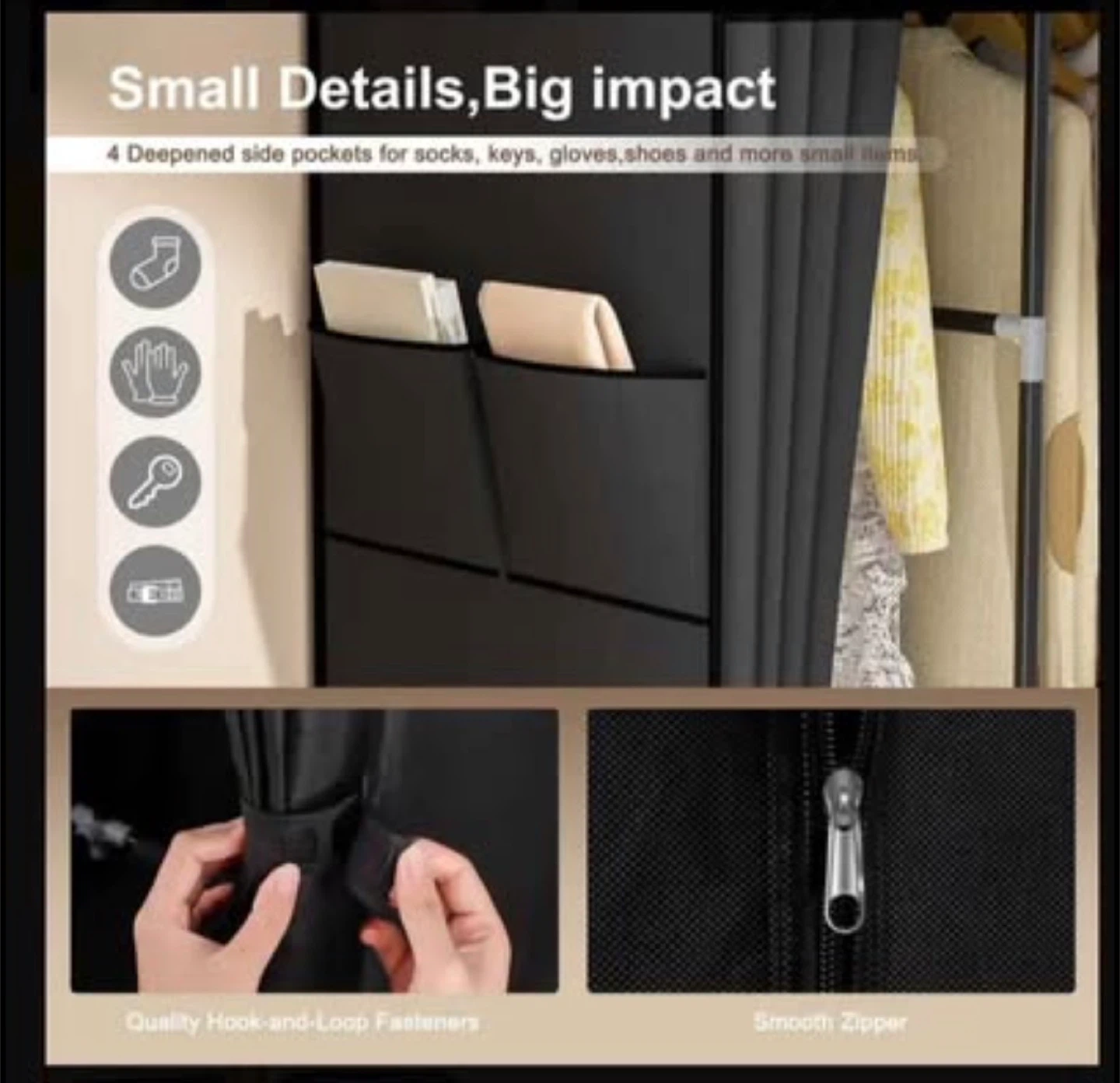 Portable Wardrobe Clothes Storage Organizer - photo 4