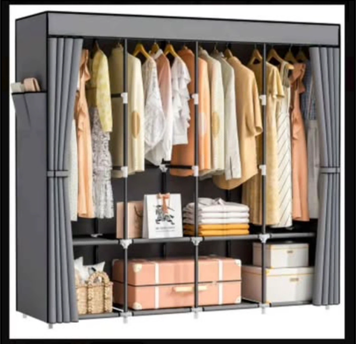 Portable Wardrobe Clothes Storage Organizer