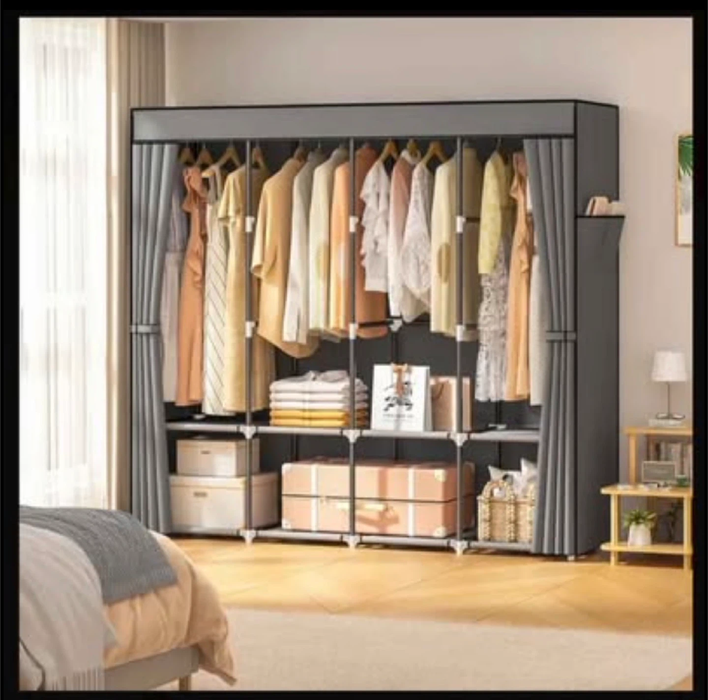 Portable Wardrobe Clothes Storage Organizer - photo 3