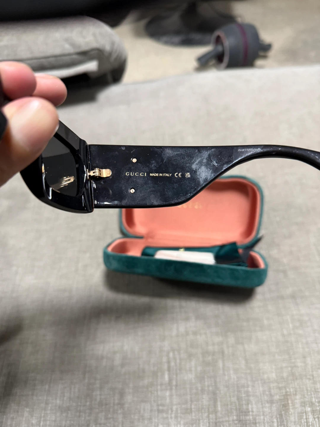 Gucci Rectangular Sunglasses Black/Grey (GG0811S-001) - photo 3