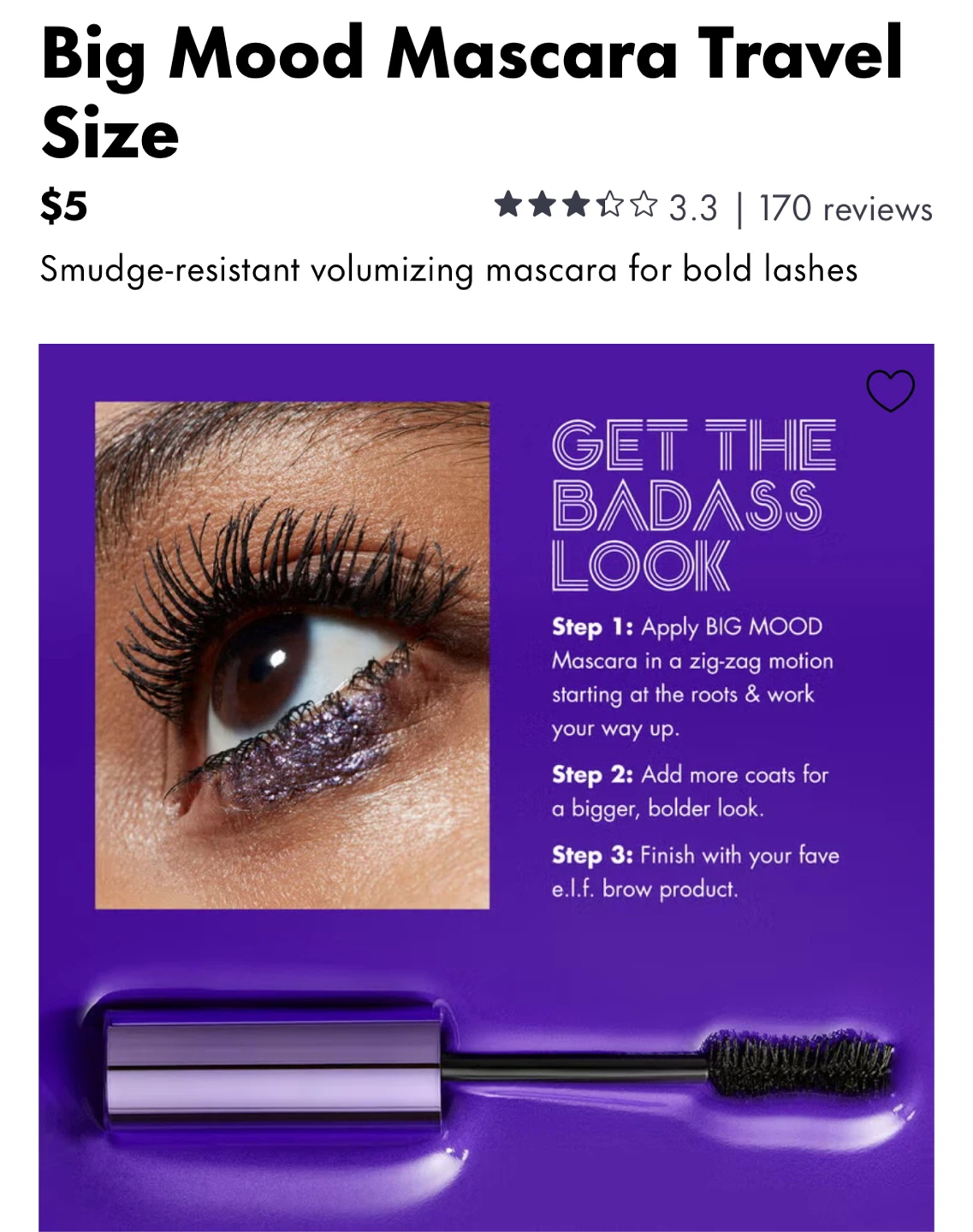 🥕e.l.f. Big Mood Mascara Travel Size (2 pack) - photo 2