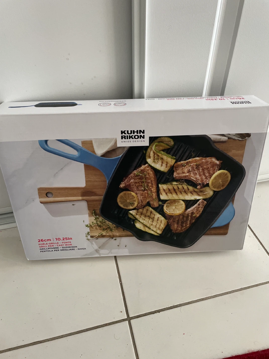 Brand new Kuhn Rikon Cast Iron Grill Pan 26cm