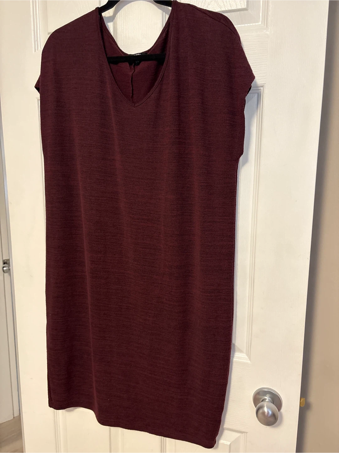 George burgundy v-neck t-shirt dress - photo 3
