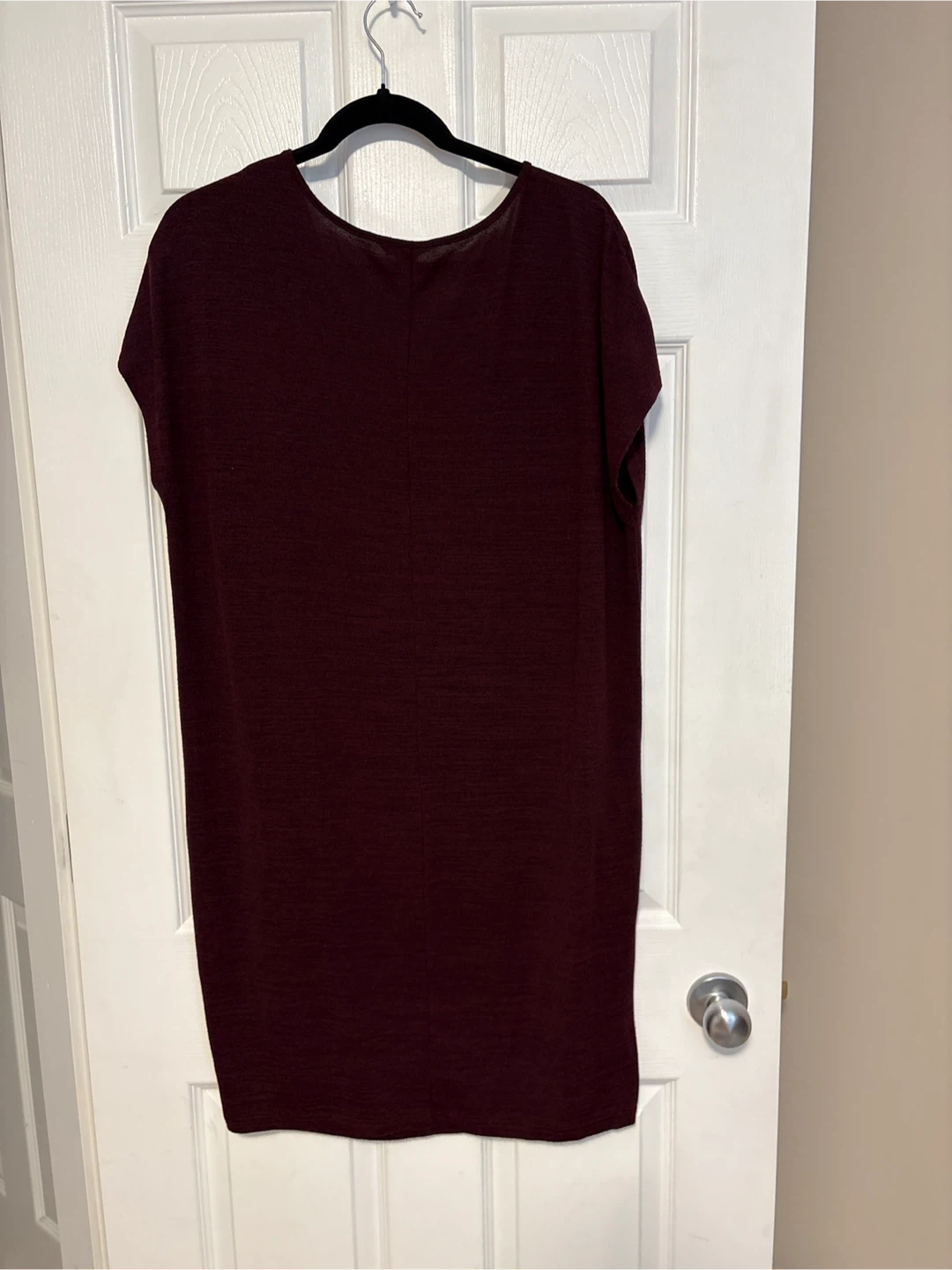 George burgundy v-neck t-shirt dress - photo 4