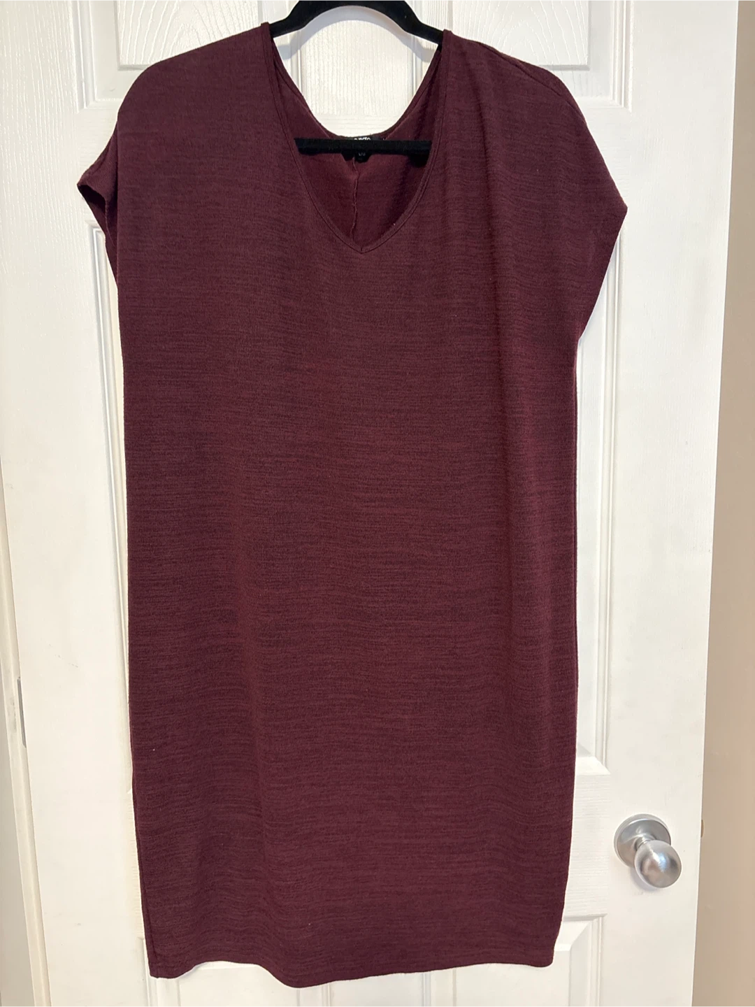 George burgundy v-neck t-shirt dress