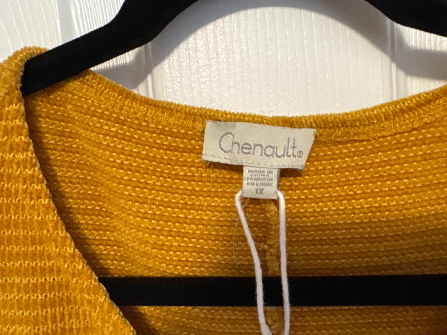 Chenault Mustard Yellow Waffle Knit Top 1X - photo 3