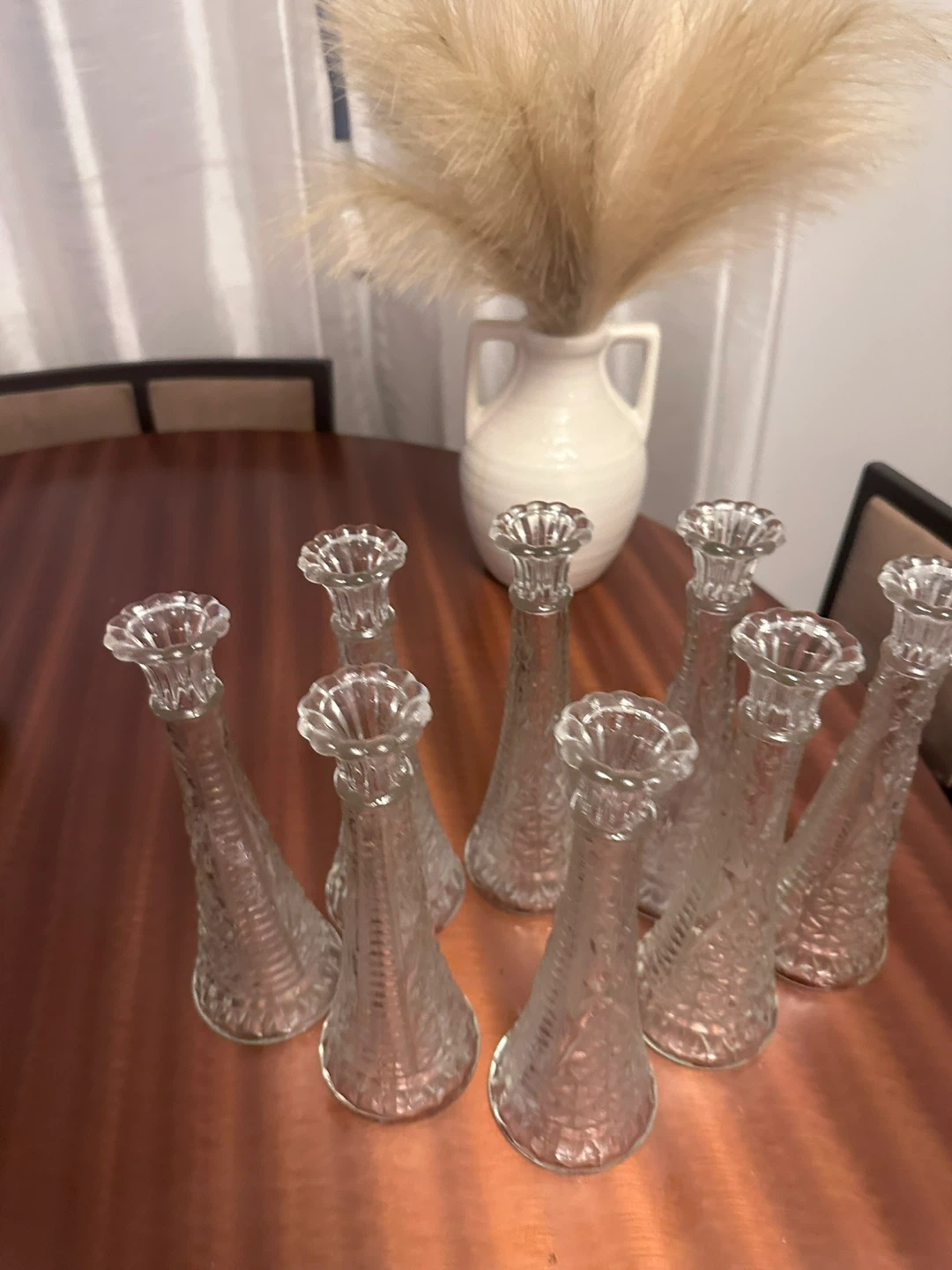 Clear Glass Bud Vases 8 Matching - photo 2