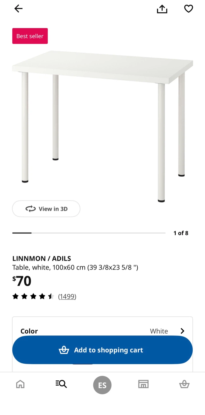 FREE- IKEA LINNMON / ADILS Table - White