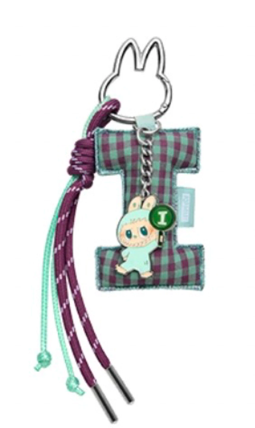 Labubu The Monsters letter “I” keychain pendant