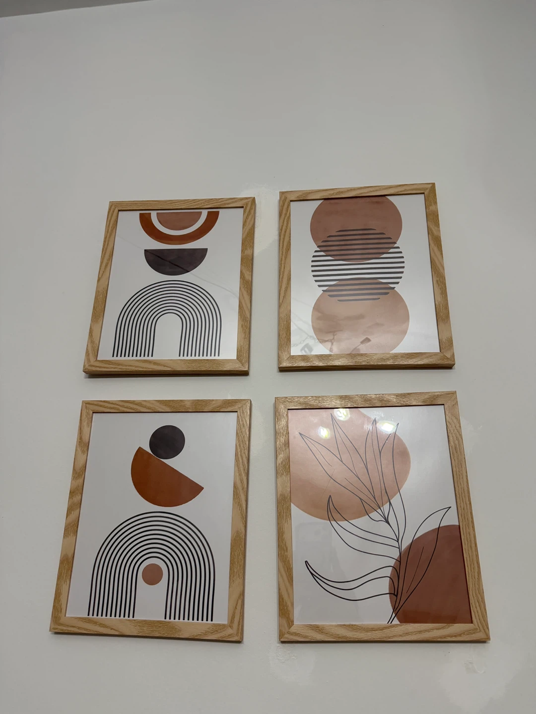 Set of 4 Wall Art Prints, flower pot and kitchen decor