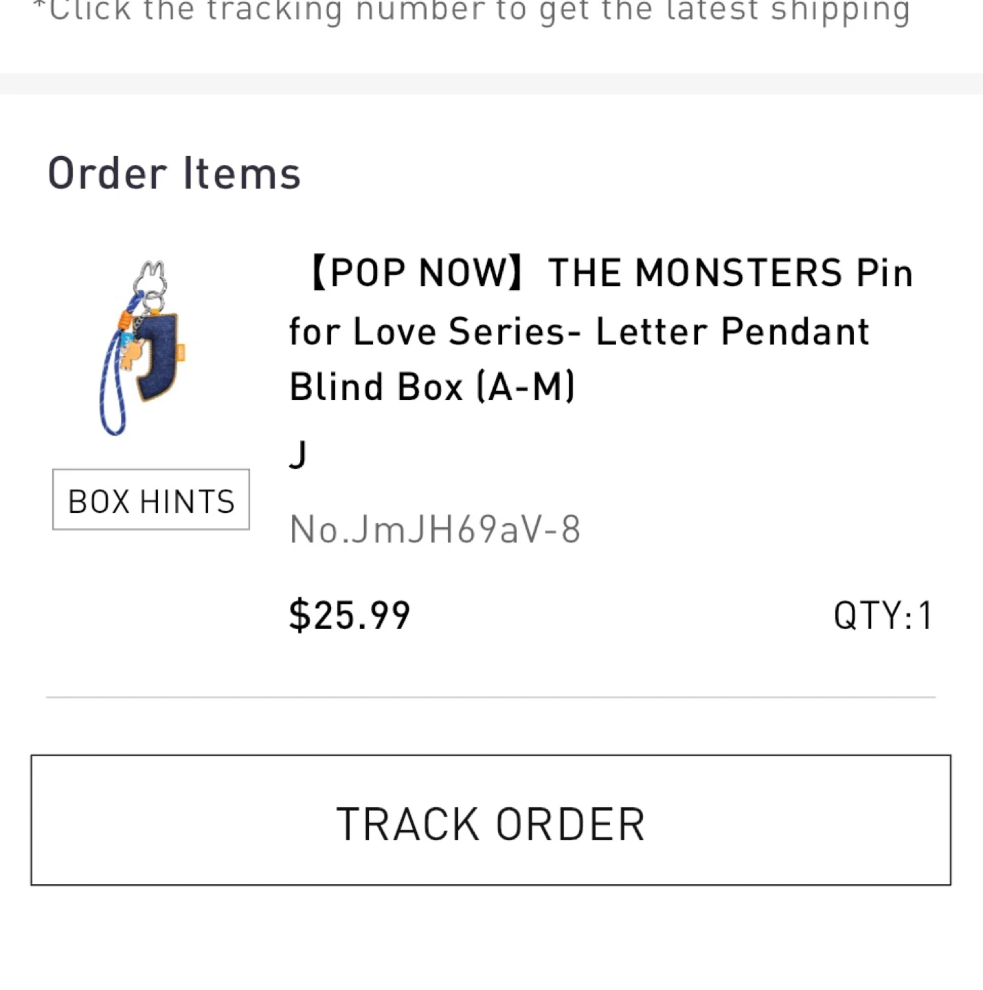 Labubu The Monsters Letter “J” pendant keychain - photo 2