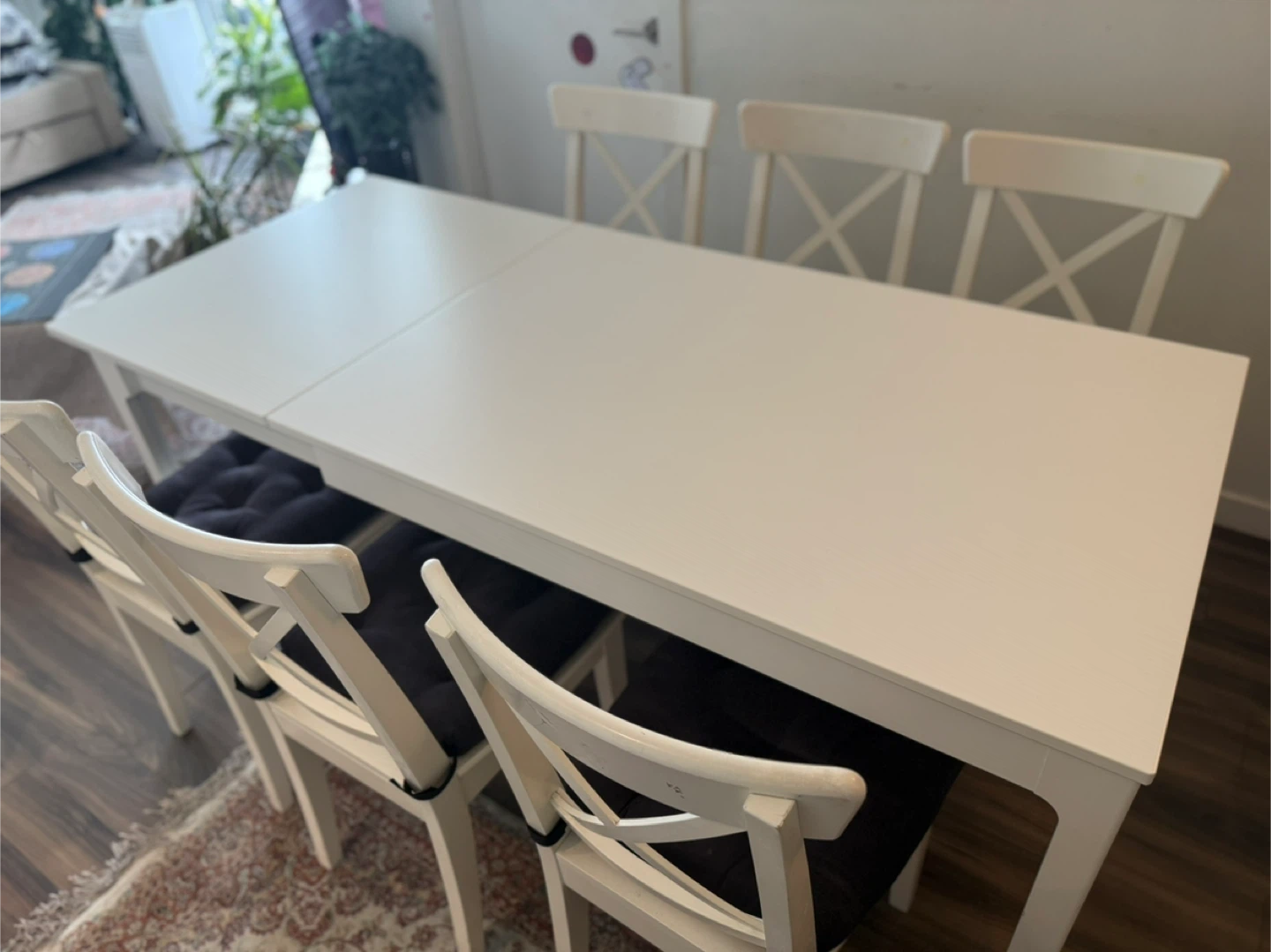IKEA Extendable Dining Table and Chairs Set - photo 2