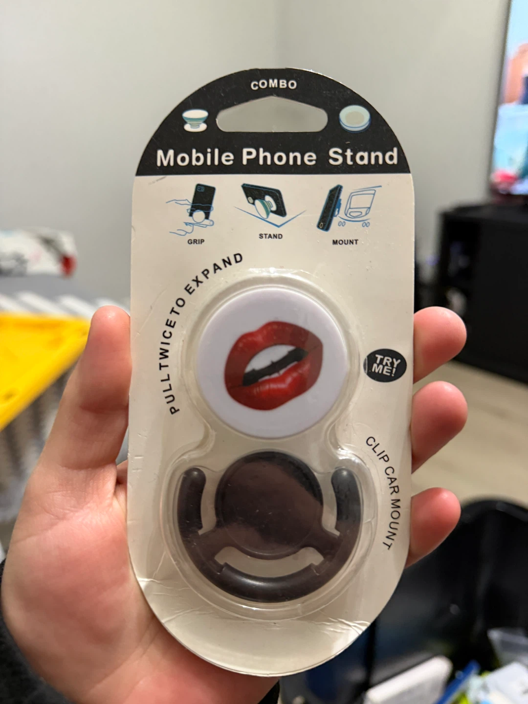 Mobile Phone Stand with Lip Design