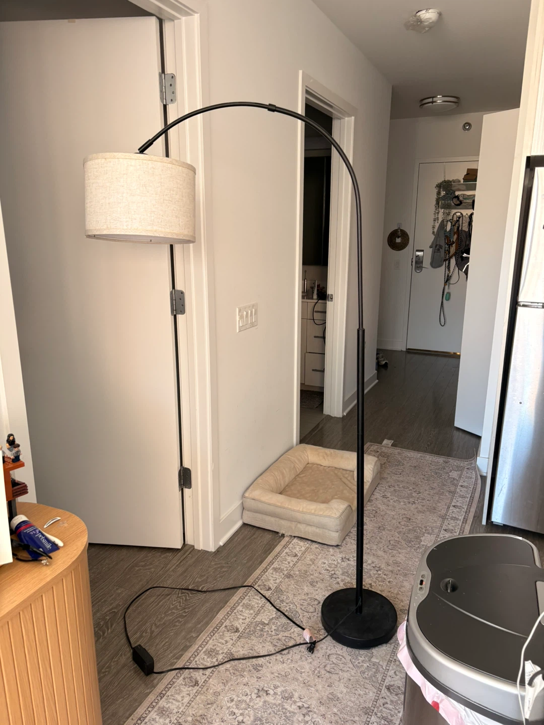 Arc Floor Lamp with Fabric Shade