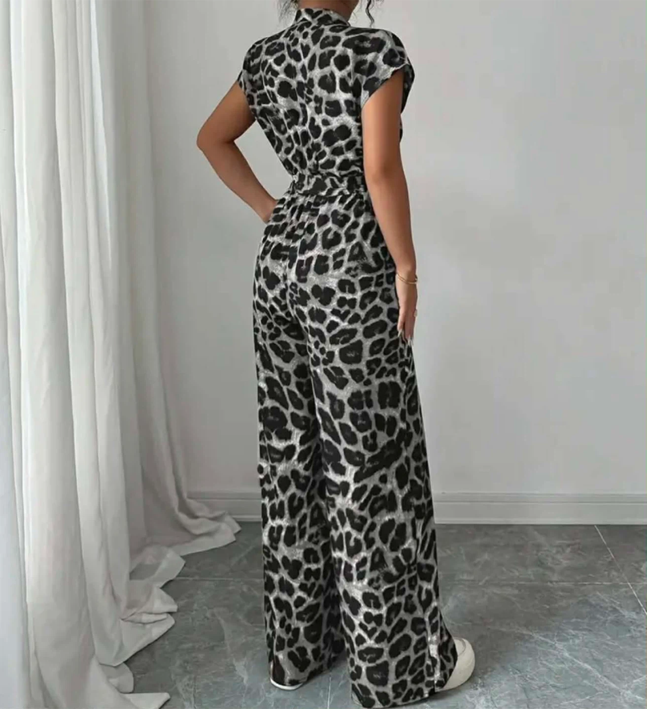 Women's Leopard Print Jumpsuit - photo 2