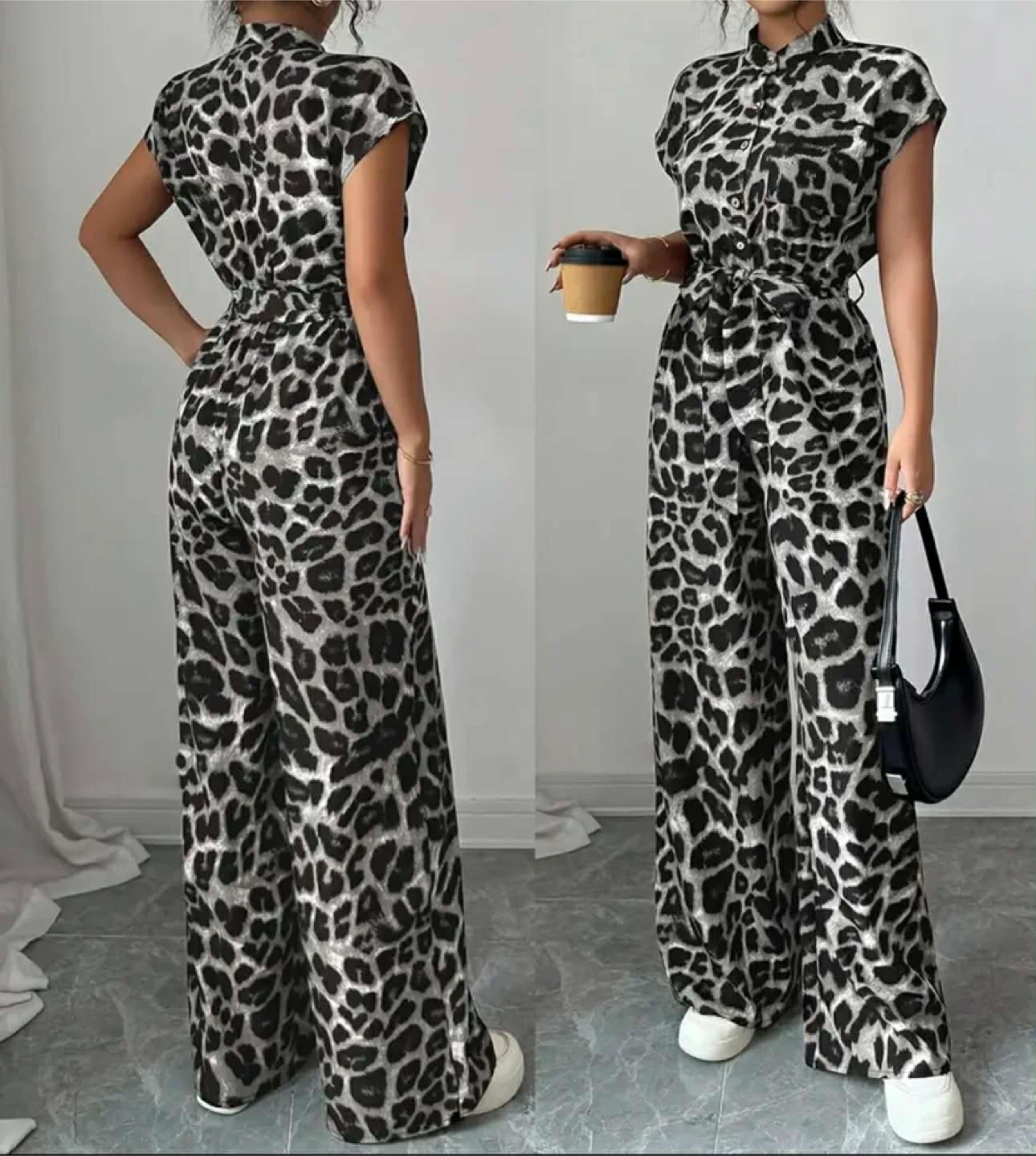 Women's Leopard Print Jumpsuit - photo 4