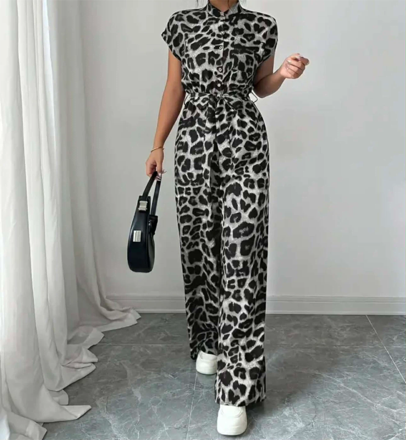 Women's Leopard Print Jumpsuit