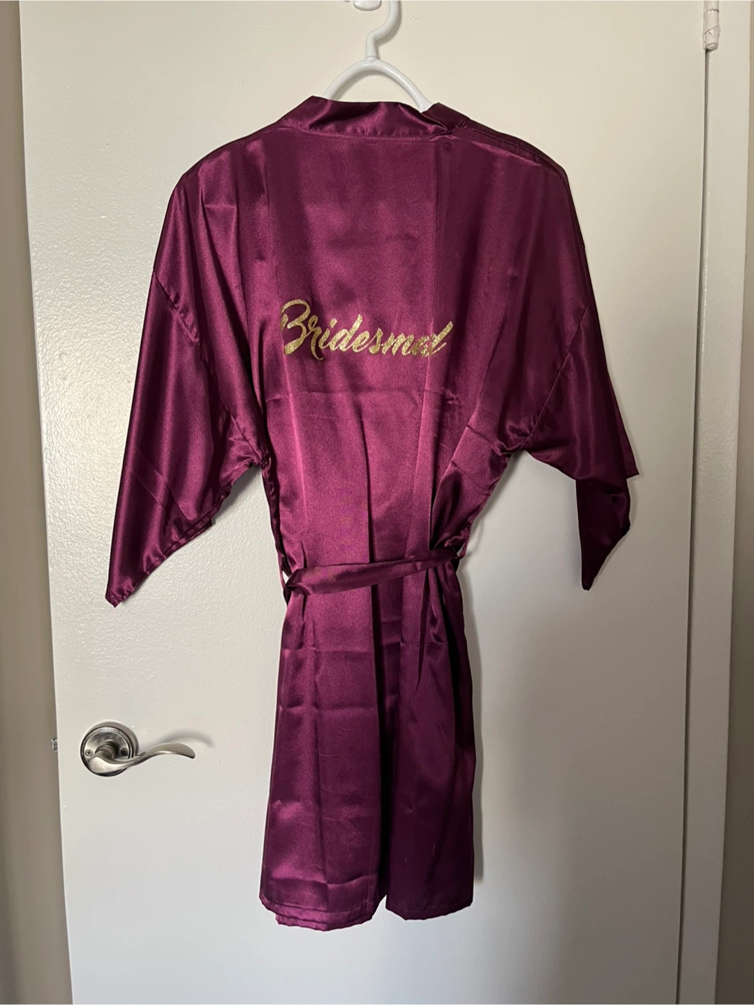 Bridesmaid robe, purple