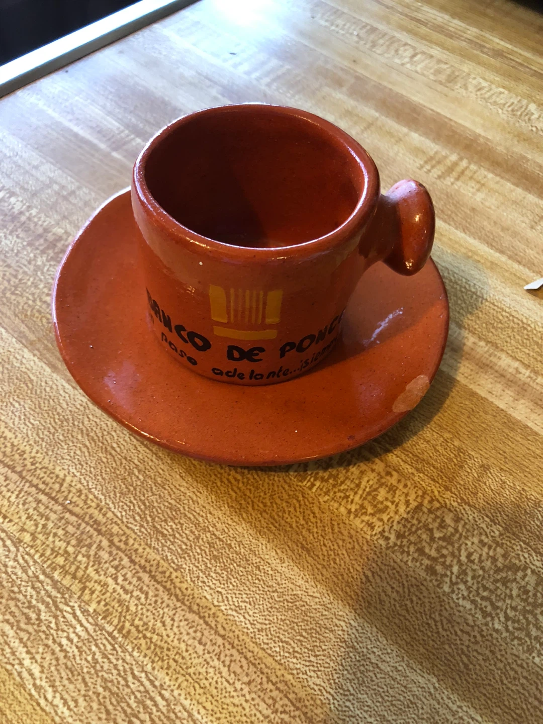 🥕Banco de Ponce Ceramic Cup and Saucer - photo 2