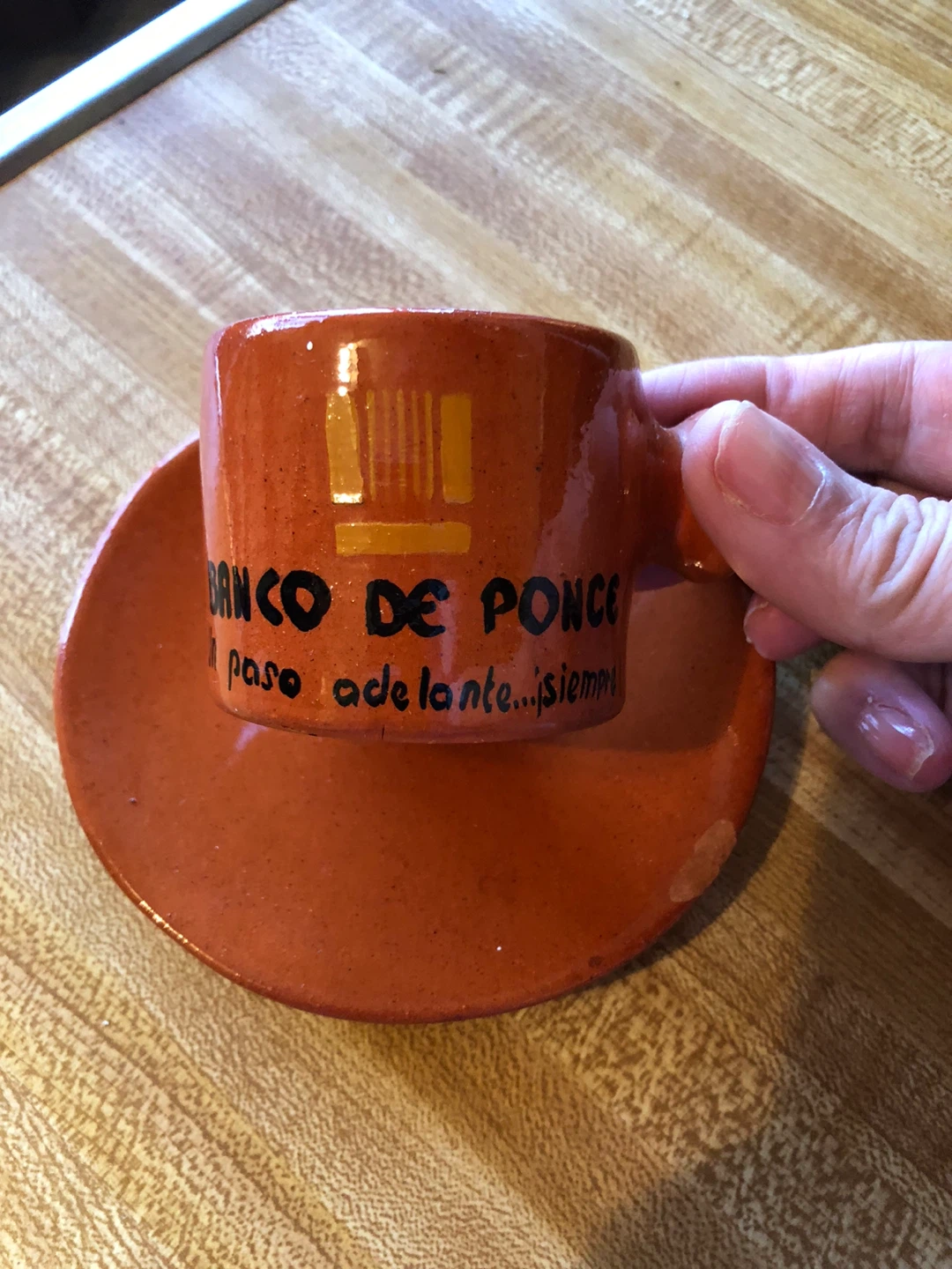 🥕Banco de Ponce Ceramic Cup and Saucer