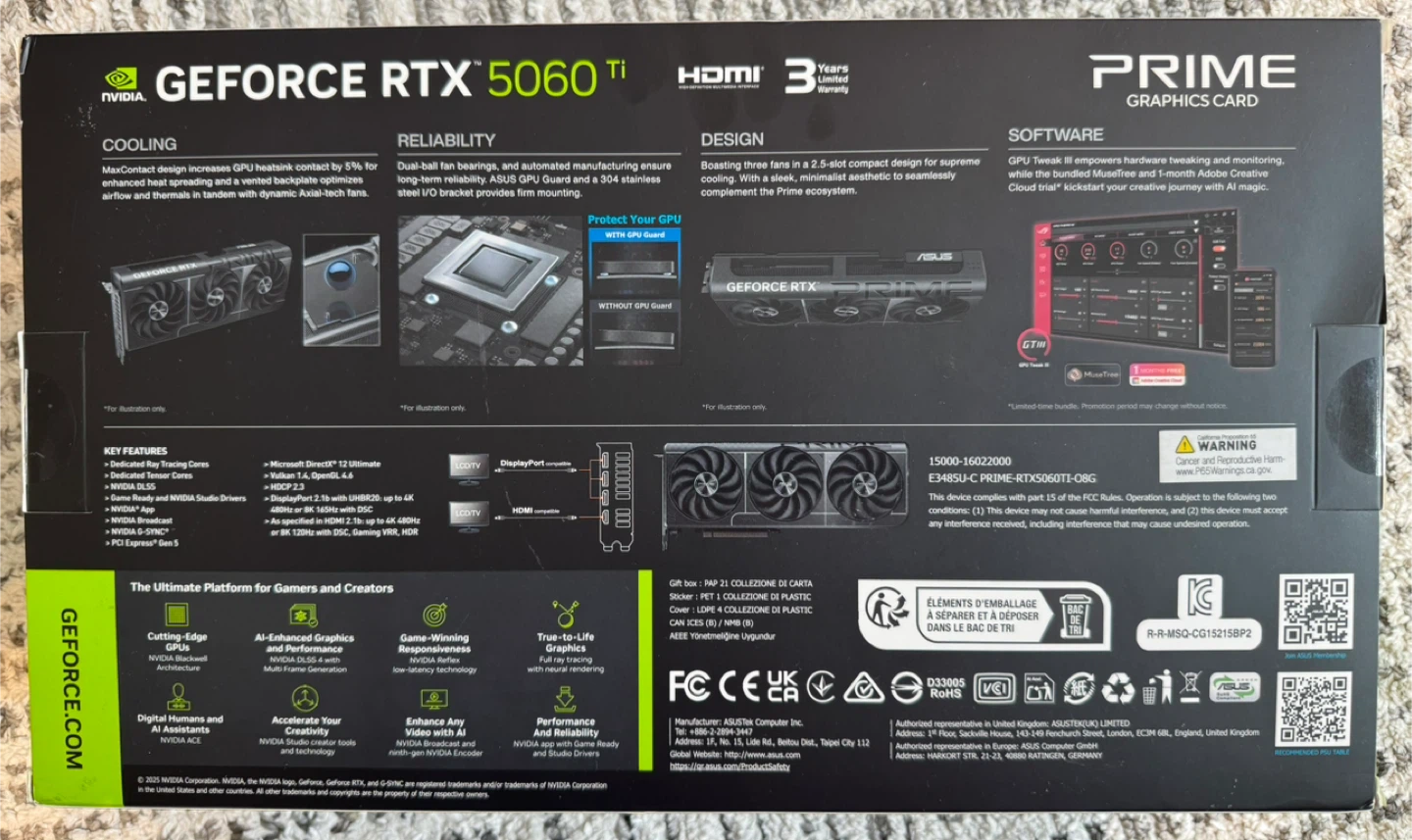ASUS GeForce RTX 5060 Ti PRIME Graphics Card - photo 2