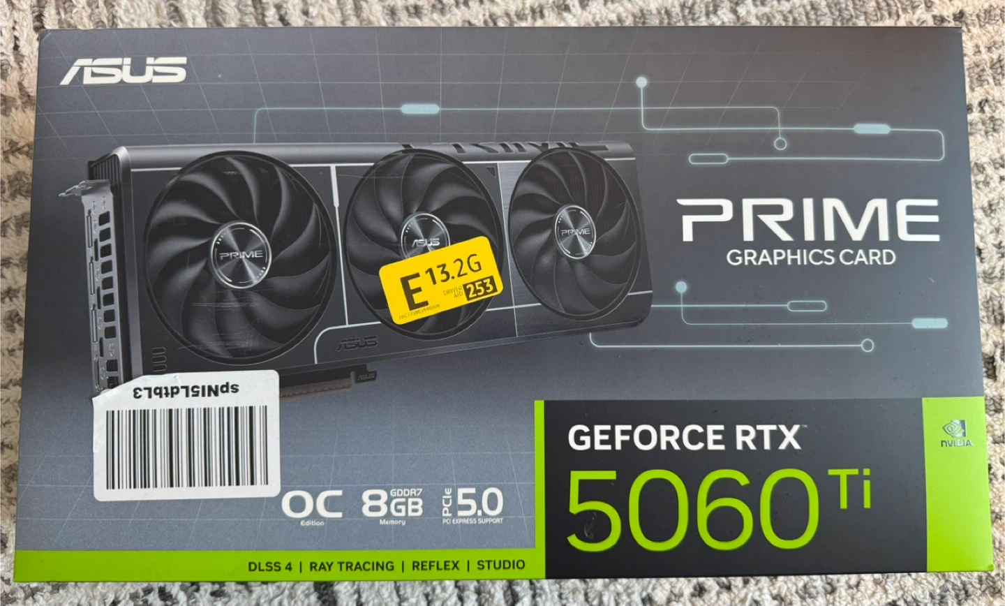 ASUS GeForce RTX 5060 Ti PRIME Graphics Card